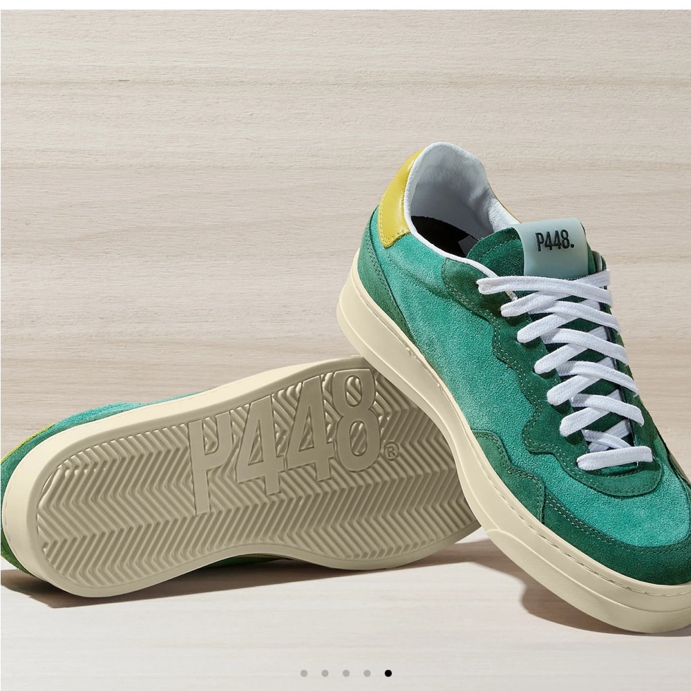 P448 Bali Forest Green Trainers (size 38) Made in Italy